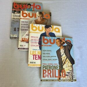 BURDA FASHION MAGAZINE BUNDLE OF 4 4 REVISTAS DE MODA BURDA
